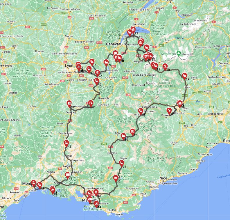 Lyon Roundtrip - Alpine Bliss  Riviera Charms  including the La Route des Grande Alpes